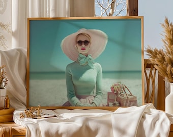 1950er Jahre Modefotografie Print: Vintage Strand-Glamour (Digitaler Download)