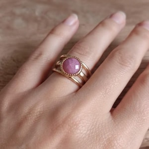 Bague en acier et agate Java
