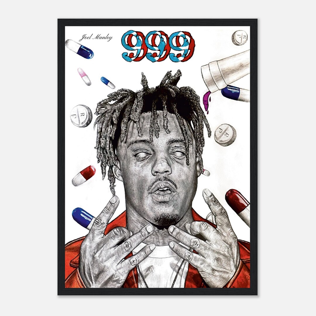 Juice WRLD Art Print, Legends Never Die Wall Art, 999 Juice WRLD Poster ...
