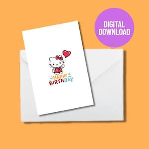 Bonjour carte d'anniversaire (téléchargement numérique)