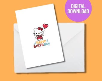 Tarjeta de cumpleaños de Hola (Descarga digital)