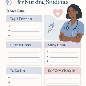 Nursing Planner: Daily, Weekly, Monthly - Etsy