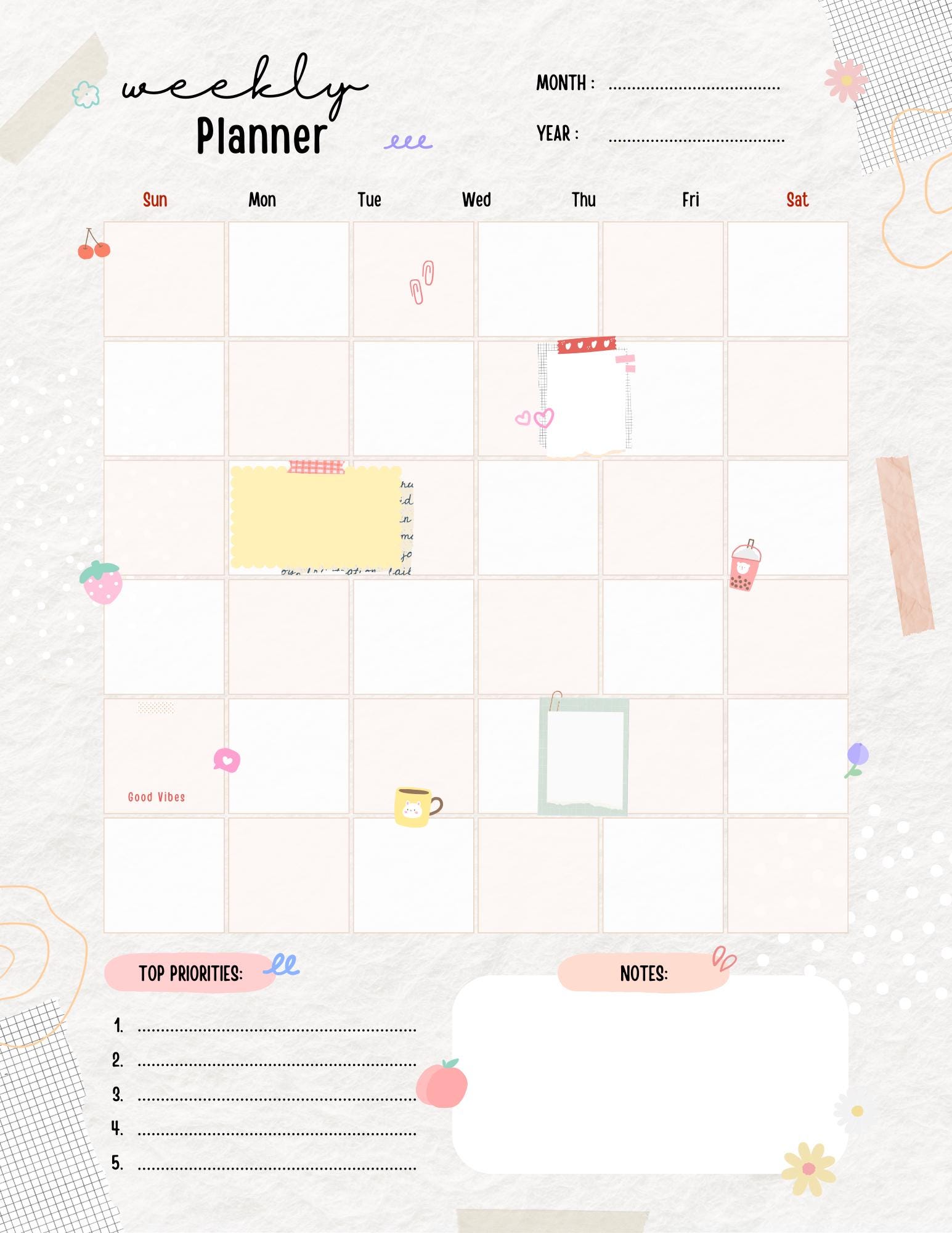Nursing Planner: Daily, Weekly, Monthly - Etsy