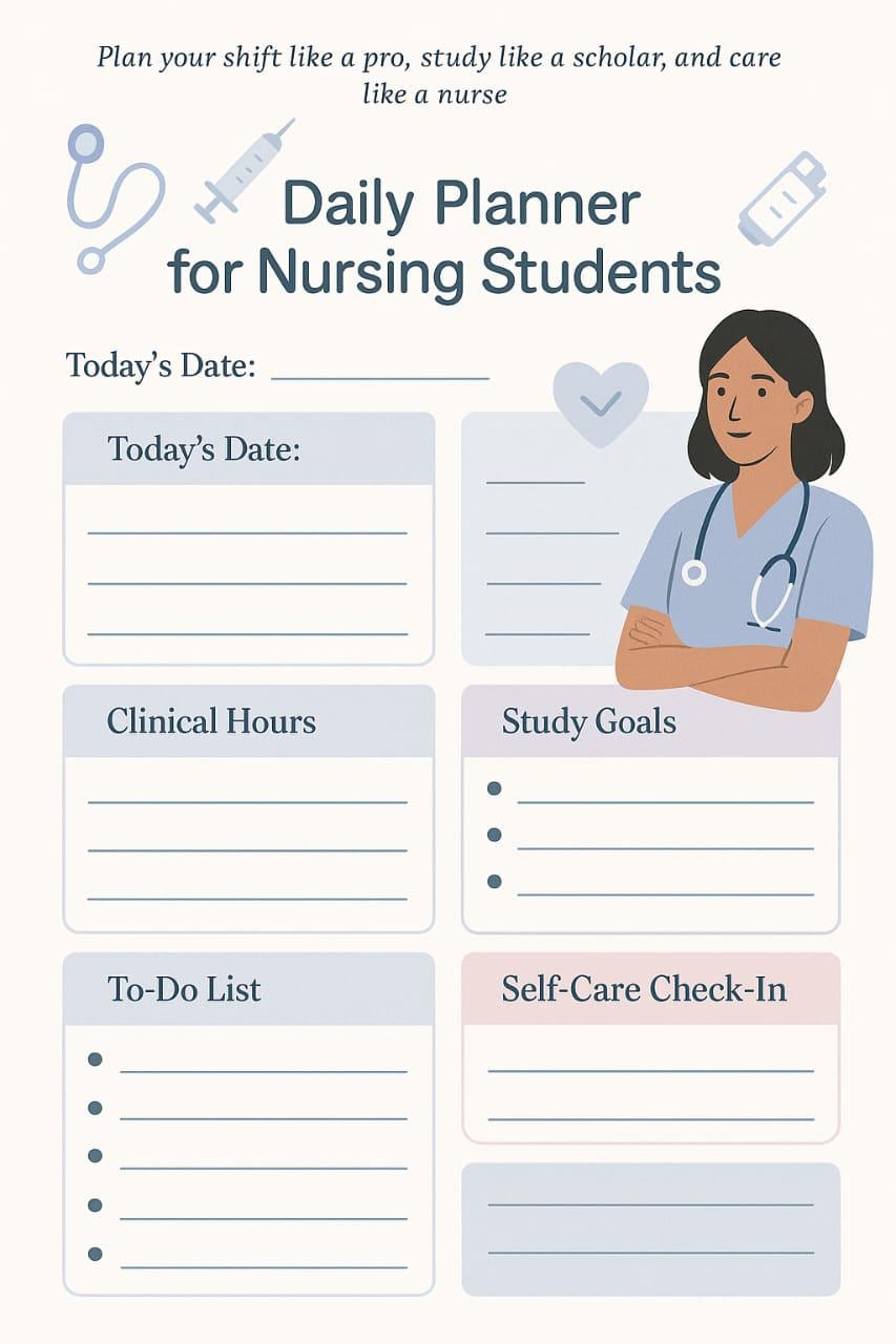 Nursing Planner: Daily, Weekly, Monthly - Etsy