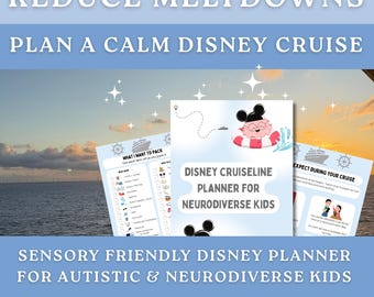 Autism Disney Cruise Line Planner Printable | Cruise Planner for Kids | Special Needs Travel Planner | Visual Schedule | Disney Cruise PDF