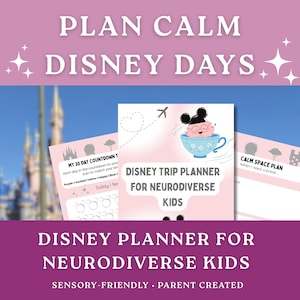 Walt Disney World Autism Planner for Neurodiverse Kids | Visual Schedule, Social Stories, Sensory Prep & Theme Park Travel Guide
