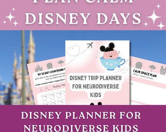 Disney World Planner for Neurodiverse Children | Autism-Friendly Visual Schedules, Social Stories & Sensory Prep