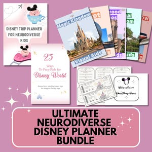Autism-Friendly Disney World Planner | Printable Sensory Schedule + Kids Prep Checklist | 40-Page WDW Travel Bundle