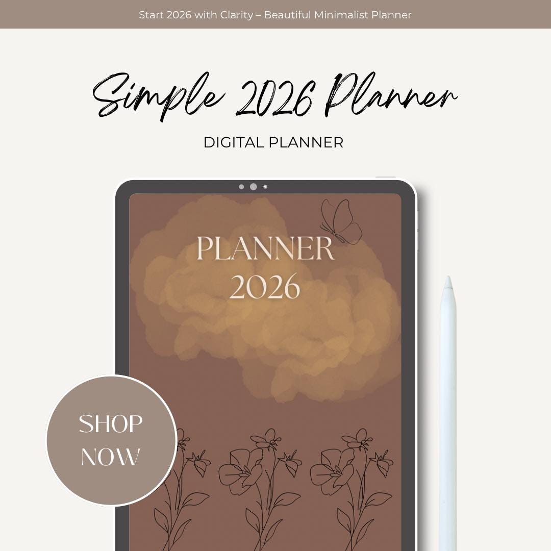 2026 Minimalist Planner PDF – Printable Daily, Weekly, Monthly (digital ...