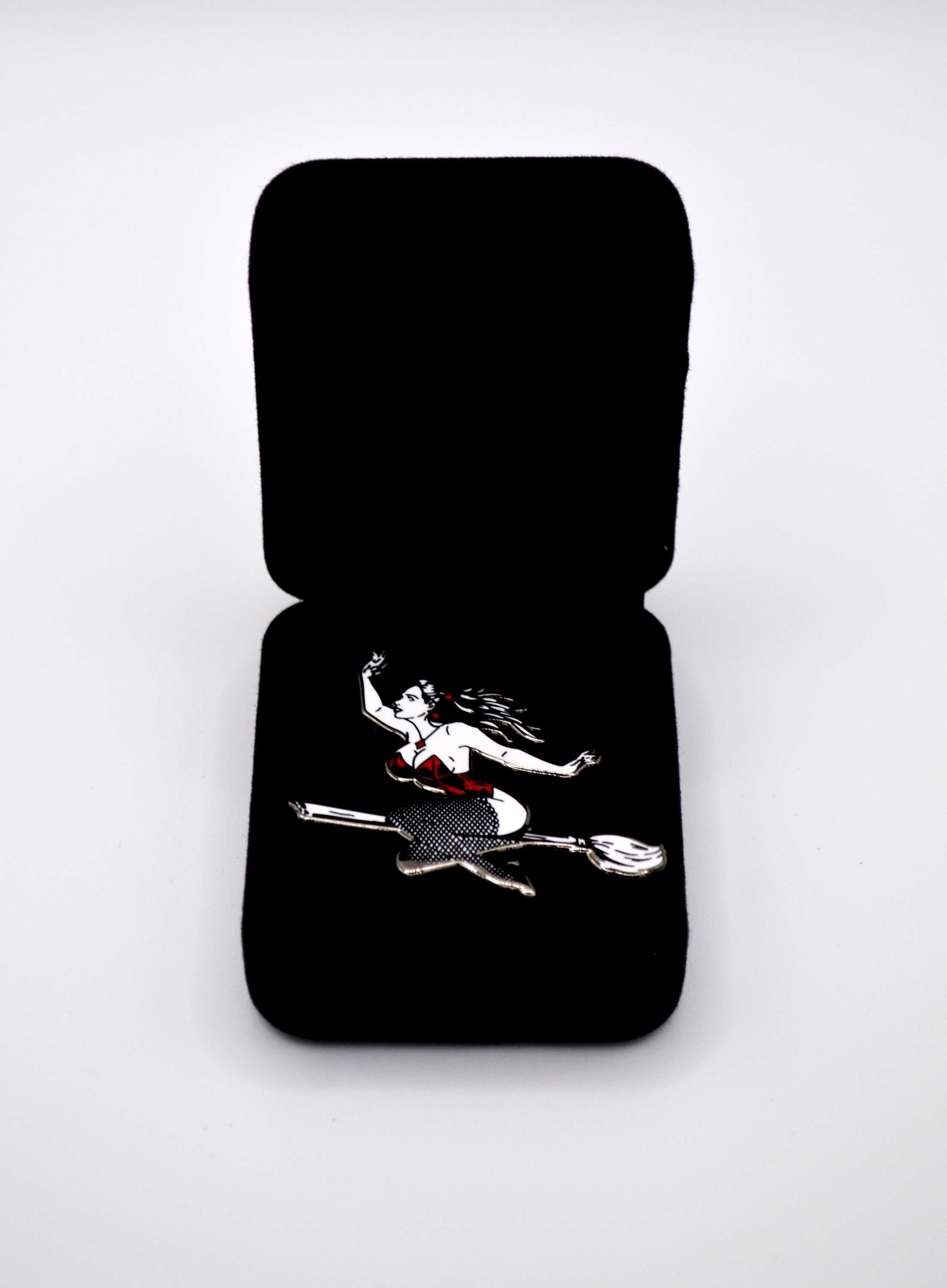 Pin Up Witch Enamel Pin