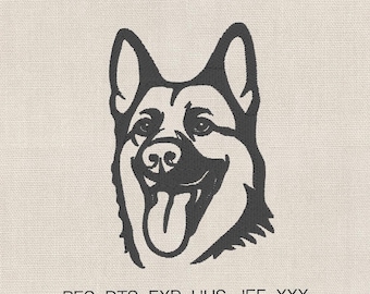 German Shepherd Embroidery File Digital Machine Embroidery Design Police Dog Digitized Gift Idea for Pet lover Alsatian dog Instant Download