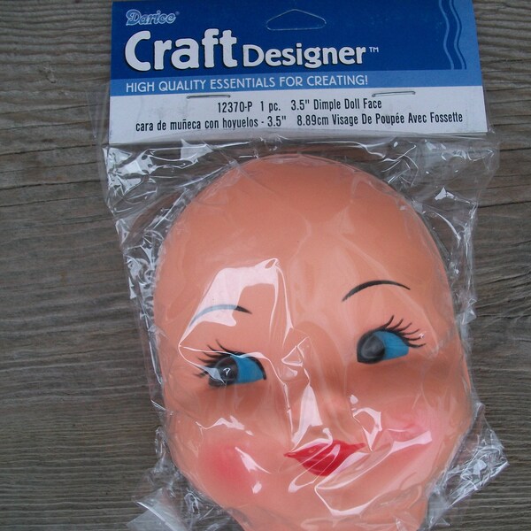 Darice Craft Designer Plastic Dimple Face Doll Mask