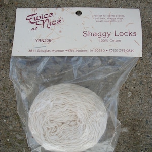 Packaged White Doll Hair &quot;Twice as Nice&quot;  (Shaggy Locks)   YRN306
