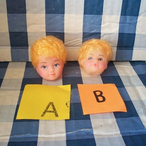 Small Curly Blonde Hair Doll Head  *
