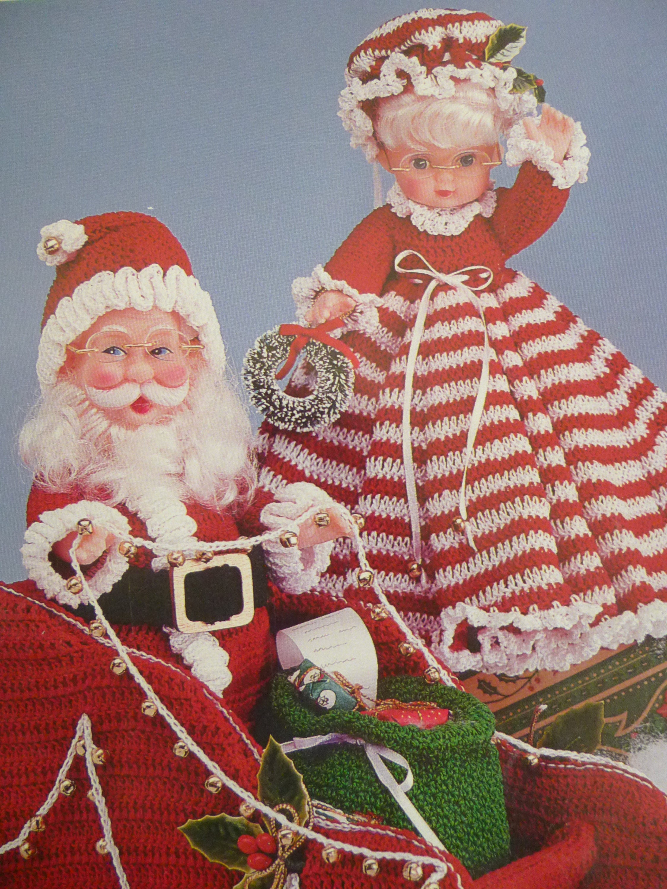 ファイバークラフトペア：サンタクロース夫妻の芳香剤人形 3426 3427