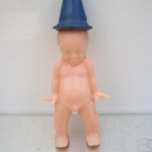 Unmarked Hard Plastic 3 Inch Standing Doll  **