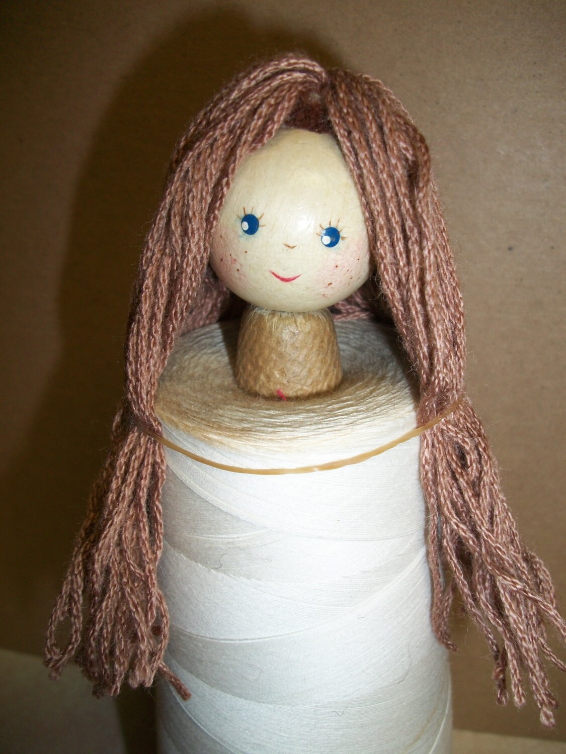 Miniature Home Made Yarn Doll Wig Etsy