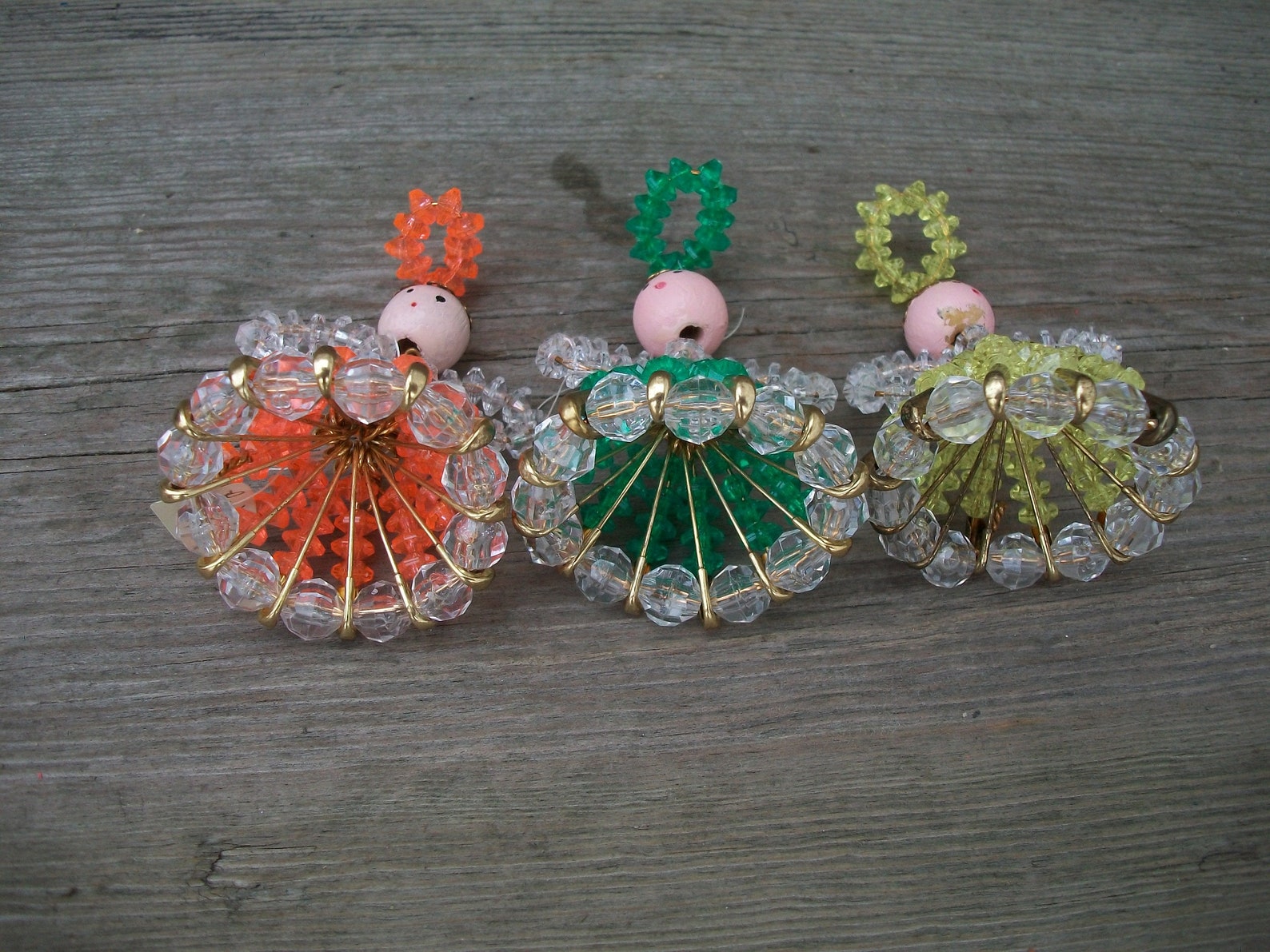 Vintage Handmade Safety Pin Bead Angel Folk Art Doll Etsy