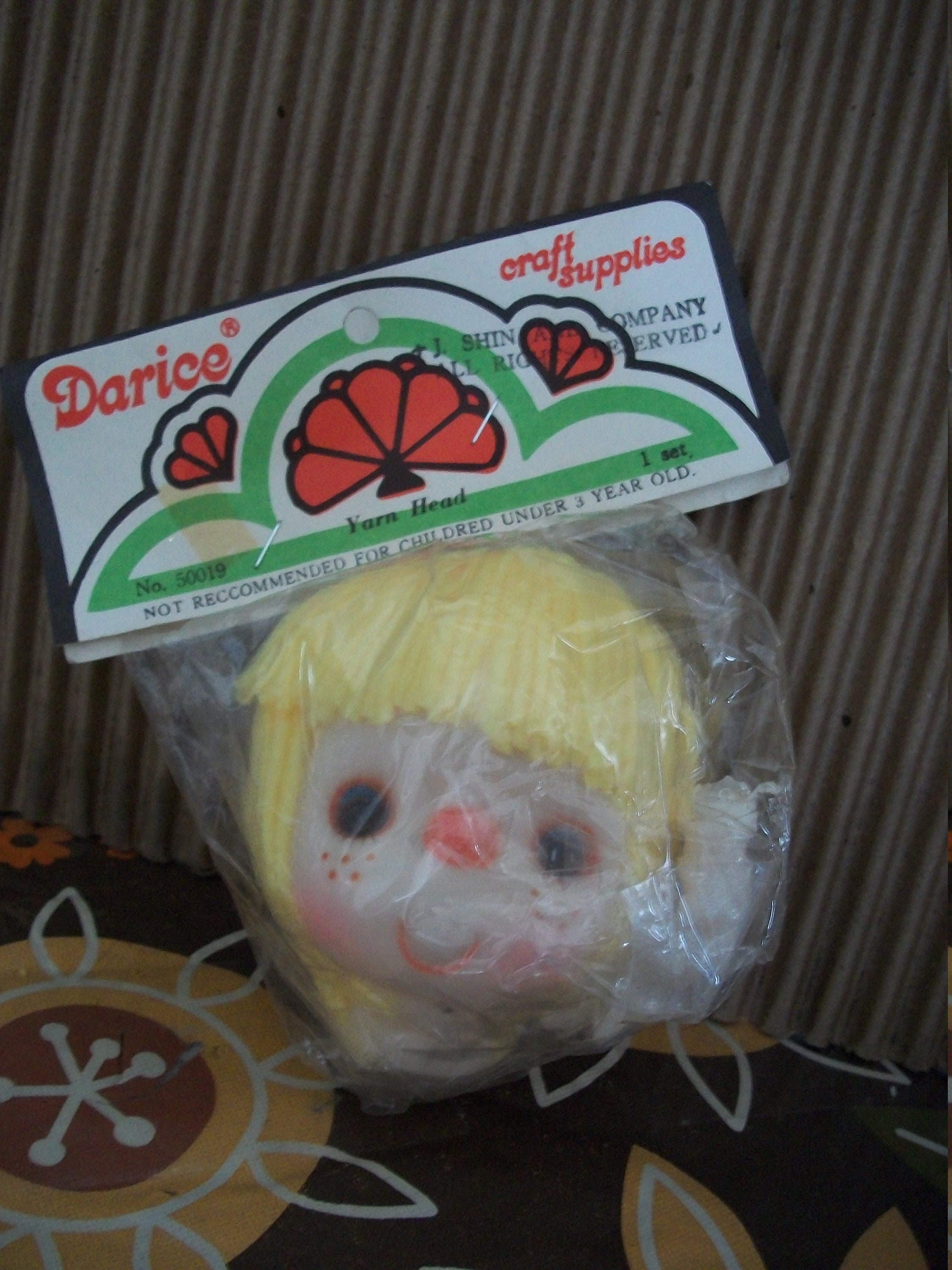 Small 3inch Darice pastel Yellow Yarn Hair Doll Head and Etsy