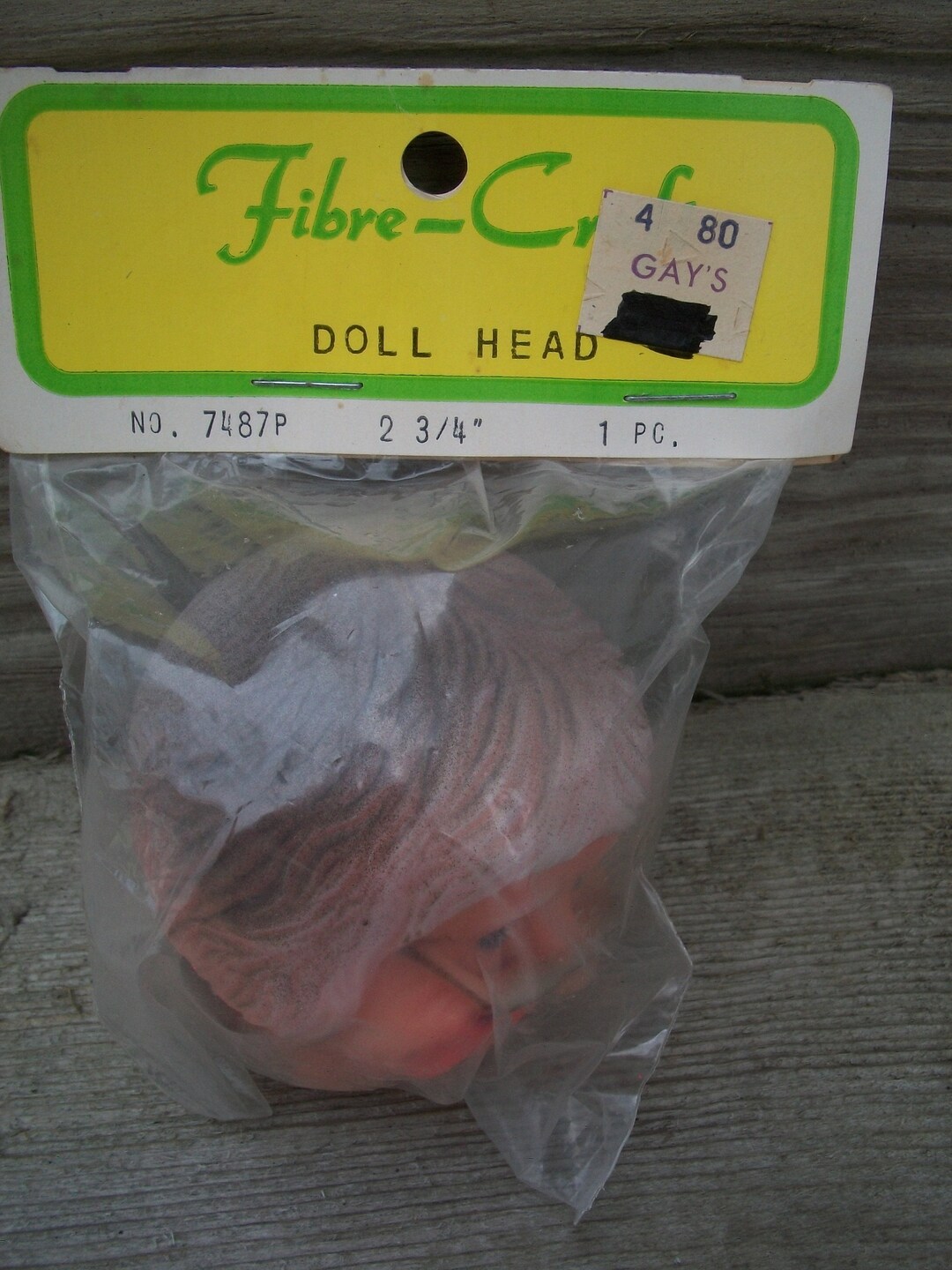 Packaged Fibrecraft granny Apple Doll Head 7487P Etsy