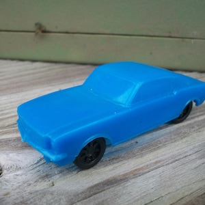 Vintage Plastic Blue Mustang Fast Back by Gay Toys
