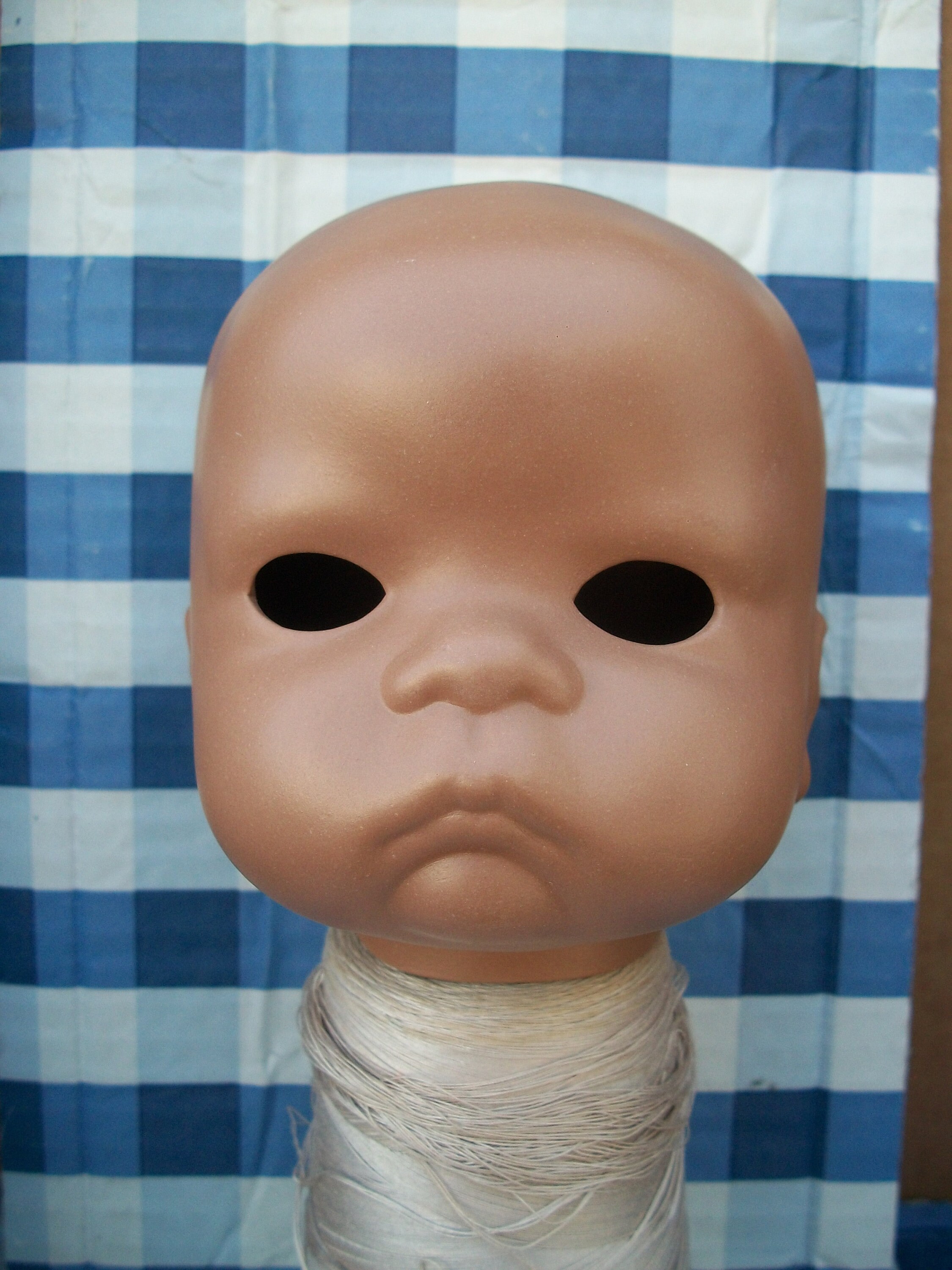 Ethnic Brown Porcelain Baby Doll Head 