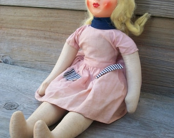 ヴィンテージ ドール フォークアート ハンドメイド クロス アンナ