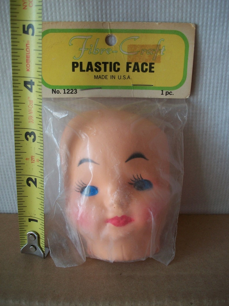 Vintage FibreCraft Plastic Doll Face Etsy