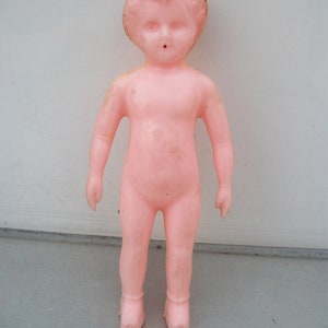 Unmarked Vintage Hard Plastic 4-Inch Standing Girl Doll **