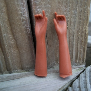 Brown 1.75-Inch Plastic Lady Doll Arms