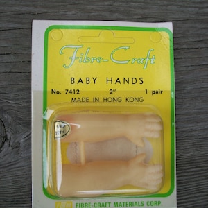 Vintage Plastic FibreCraft Doll Arms Hands (7412)