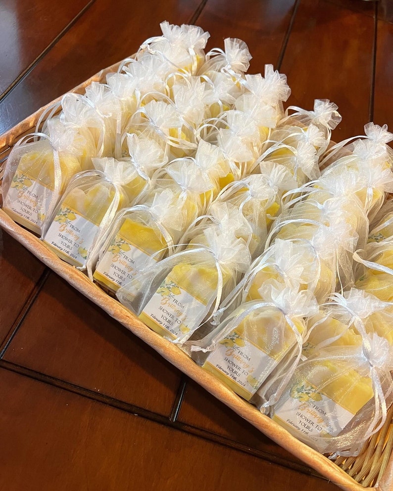 Lemon & Mediterranean Italian Bridal Shower, Lemon Blossom Soap, Bridal Shower Soap Favors, Wedding Favors, Gifts for Guests image 10