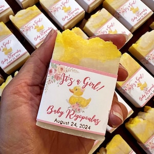 Pink Baby Girl Cute Ducky, Baby Shower, Girl Baby Shower Soap Favors, Ducky Themed Shower, Rubber Duck Gifts, Gifts