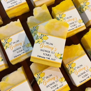 Lemon & Mediterranean Italian Bridal Shower, Lemon Blossom Soap, Bridal Shower Soap Favors, Wedding Favors, Gifts for Guests image 8