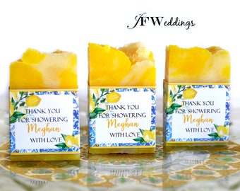 Lemon Mediterranean Floral, Bridal Shower Soap Favors, Italy Wedding Favors, Bridal Favors, Wedding Soap Favors, Party Soap Favors, Gifts