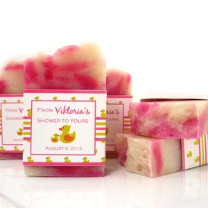 Cute Ducks in Pink and Yellow Ducky,  Pink Baby Shower Favors, Baby Girl Shower Soap Favors, Baby Girl, It&#39;s a Girl, Duck Theme