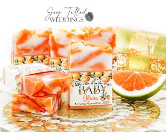 Orange Citrus Soap Favors: Clementine Baby Shower, A Cutie is on the Way!