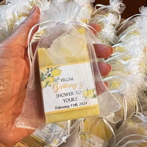 Lemon & Mediterranean Italian Bridal Shower, Lemon Blossom Soap, Bridal Shower Soap Favors, Wedding Favors, Gifts for Guests image 9