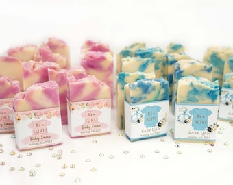 Baby Shower Soap Favors, Baby Girl Pink Onsie, Baby Boy Blue Onsie, Baby Girl, Baby Boy, Handmade Soap, Birthday, Party, Gifts
