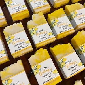 Lemon & Mediterranean Italian Bridal Shower, Lemon Blossom Soap, Bridal Shower Soap Favors, Wedding Favors, Gifts for Guests image 7