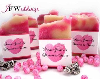 Valentine Gift Soaps,Heart Favors, Soap Favors, Bridal Shower Soap Favors, Guest Soap Favors, Personalized Soap, Valentine Party Favors