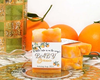 Orange Clementine Soap Favors: 'A Little Cutie' Baby Shower, Vegan