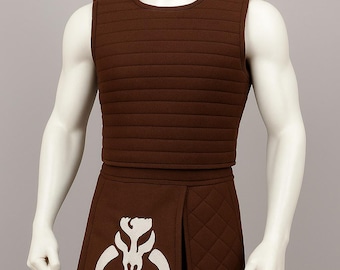 Handmade Boba Fett Cosplay Costume: Brown Flight Suit