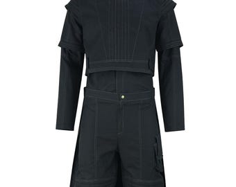 Mandalorian Boba Fett Cosplay Costume - Black Flight Suit, Vest & Skirt