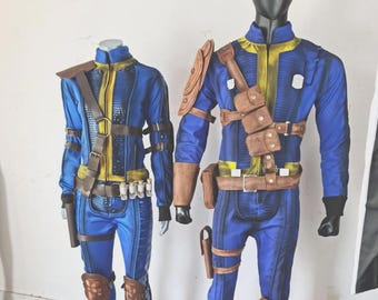 Vault Suit Set | Vault 33 & 101 Cosplay Costume, Leather Belt