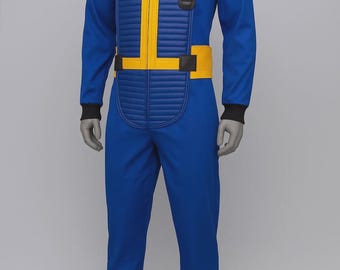 Vault 33 & 101 Cosplay Suit with Leather Belt Custom Vault Number