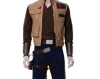 Han Solo Star Wars Cosplay Suit | Smuggler Jacket, Pants & Holster Belt | Custom Star Wars Costume Outfit