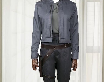 Jyn Erso Cosplay Costume: Rogue One Rebel Outfit - 4-Piece Set.