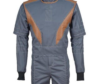 Traje de vuelo gris imperial con chaleco / Disfraz de cosplay inspirado en Star Wars / Traje de piloto de ciencia ficción / Traje de vuelo hecho a mano a medida