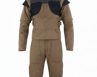 Wyjątkowy strój Mandalorianina inspirowany Gwiezdnymi Wojnami | Idealny dla fanów i cosplayerów | Idealny do projektów Mandalorian | 3-częściowy, wykonany na zamówienie